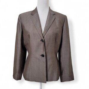 Ann Taylor Petites, Size 12P Dark Taupe Double Button Blazer, Exc. Used Cond.